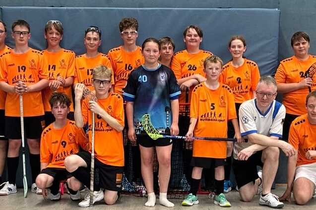 Gruppenbild der U15 Floorballmanschaft