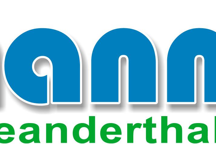 Logo von Mettmann-Sport mit der Schriftart in Blau und grünem Text „Tradition in der Neanderthalstadt seit 1882“.