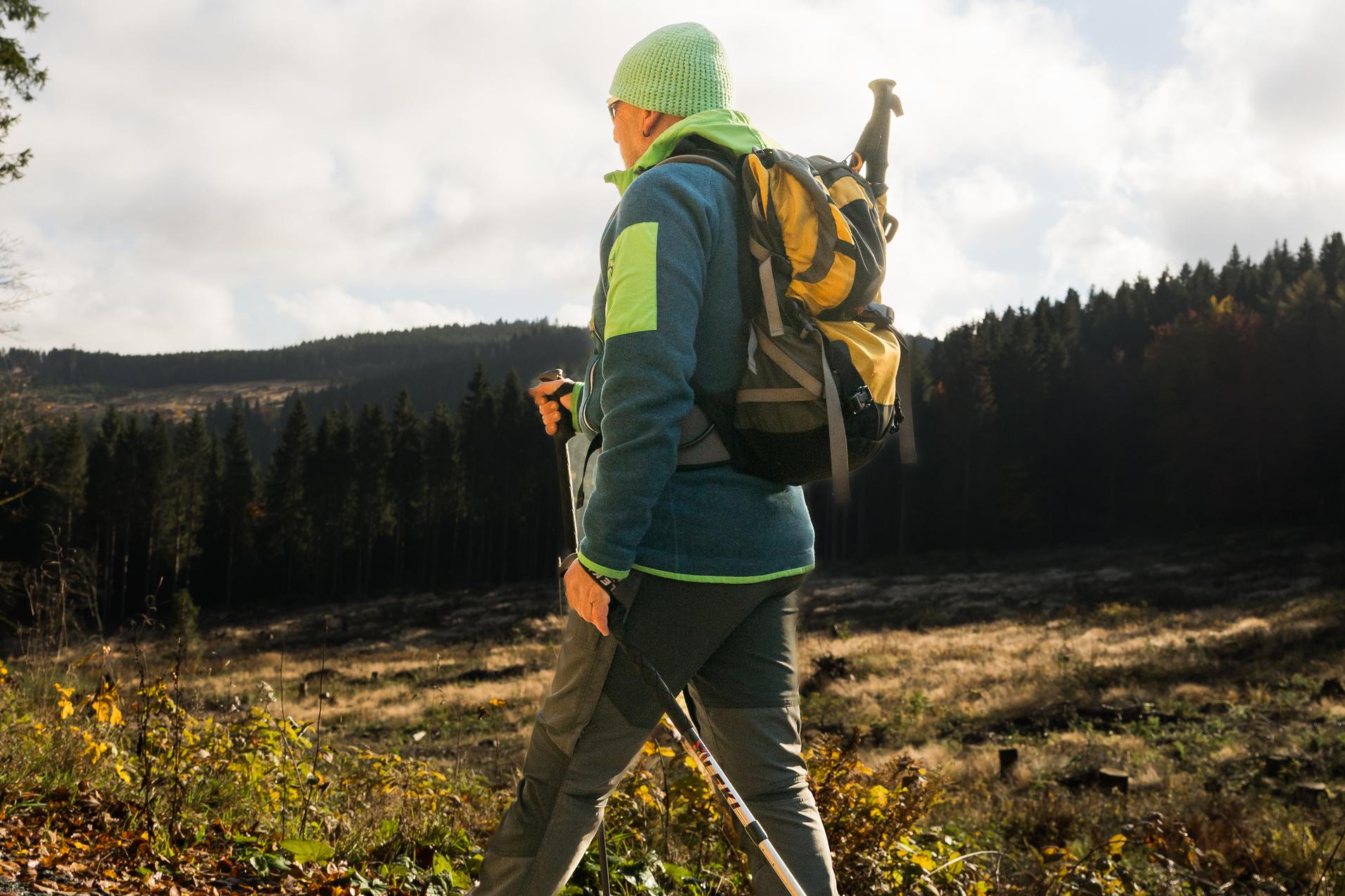 Nordic-Waling-LSB Bild einzelner Walker im gehen