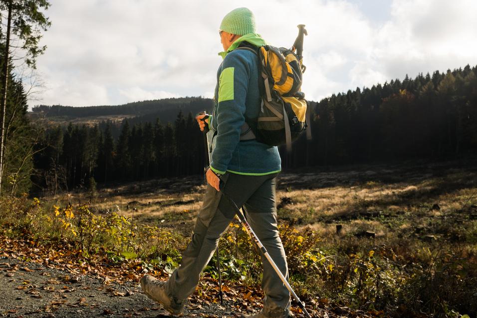 Nordic-Waling-LSB Bild einzelner Walker im gehen