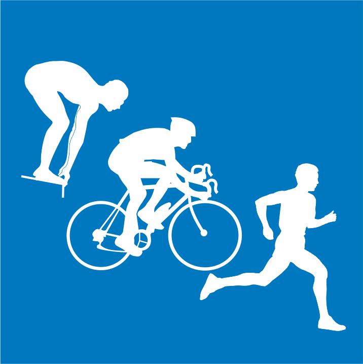 Blauer Hintergrund mit drei weiße