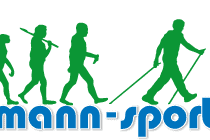 Grafische Darstellung der evolutionären Entwicklung des Menschen bis hin zum modernen Wanderer, mit dem Schriftzug "mettmann-sport".