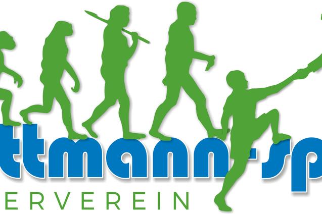 Hier sieht man den Schriftzug bzw. Logo des Fördervereins. Dort steht in den Farben blau und grün. mettmanner Förderverein