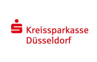 Logo der Kreissparkasse Düsseldorf in rot auf weißem Hintergrund, mit stilisiertem "S" und Schriftzug.