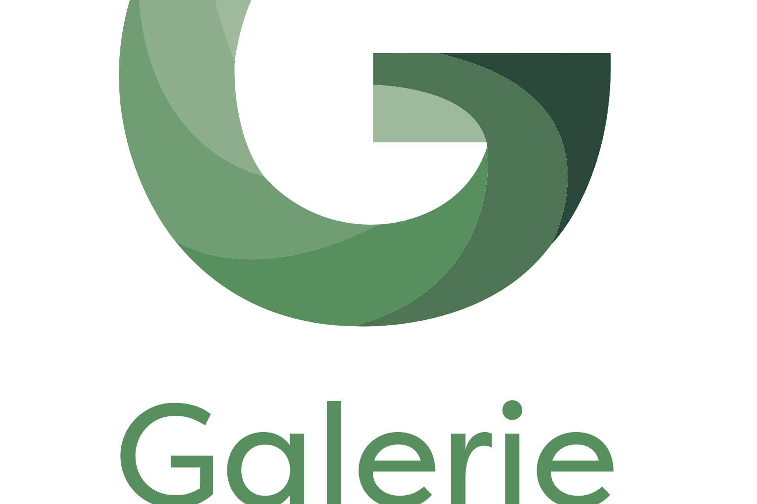 Logo der Galerie Königshof mit stilisiertem, grünen "G" und darunterstehender Schrift, die den Namen in modernen Buchstaben zeigt.
