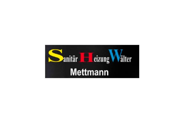 Logo von "Sanitär, Heizung, Walter", Mettmann, in bunten Buchstaben auf schwarzem Hintergrund.